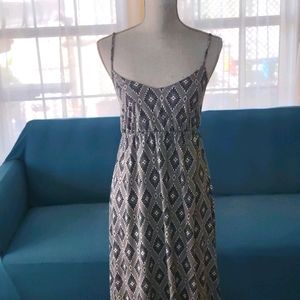 Navy blue print dress